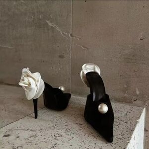 Elegant Black and White Women's Heels